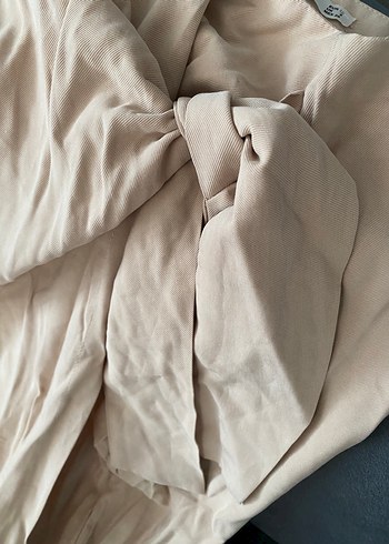 Bej Uzun Keten Hamile Etek - Görsel 5