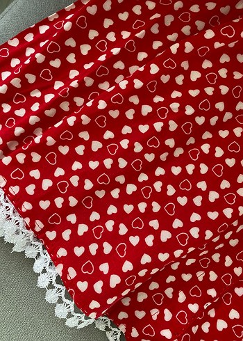 Kırmızı Nakışlı Salaş Uzun Hamile Eteği - Görsel 3