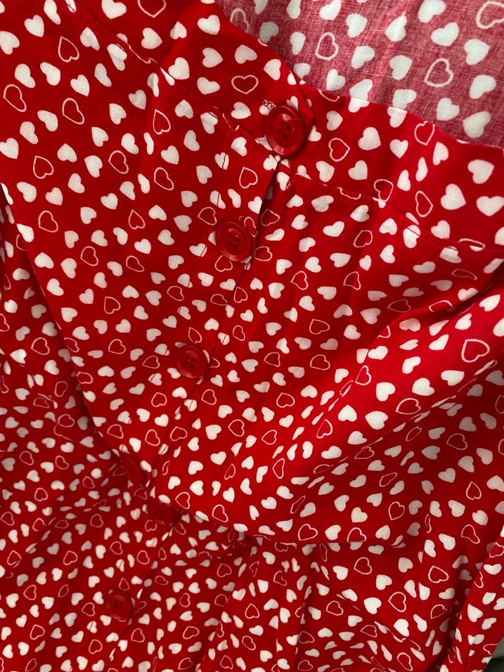 Kırmızı Nakışlı Salaş Uzun Hamile Eteği - Görsel 4