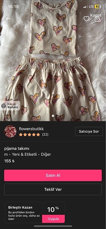 Diğer pijama takımı