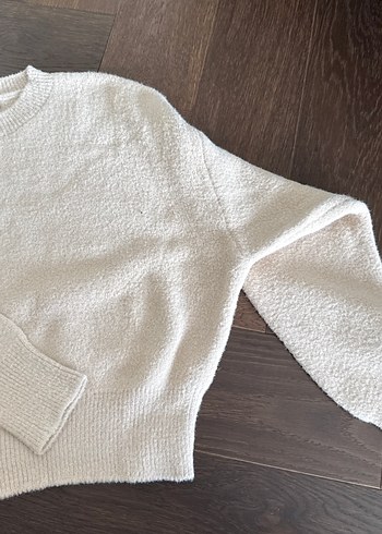 Bershka Beyaz Kadın Triko Kazak