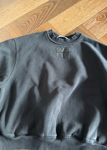Siyah Oversize Kadın alexander wang sweatshirt