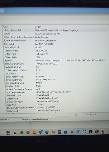 Huawei Matebook D15 Gri Dizüstü Bilgisayar - Görsel 5