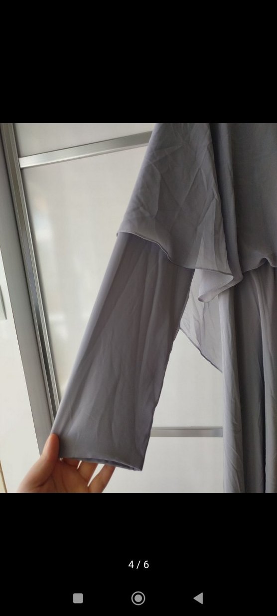 Pelerinli Şifon Özel gün elbisesi - Görsel 4