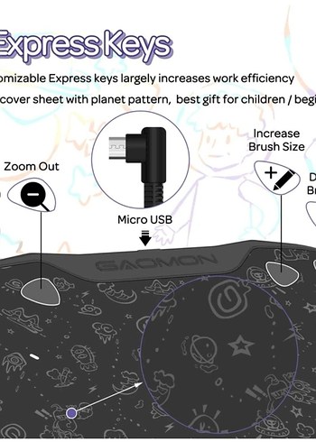 Gaomon S830 Battery-Free Pen Çizim Tableti - Görsel 2