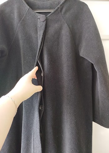 Siyah Kap Boy Polar  Kaban - Görsel 2