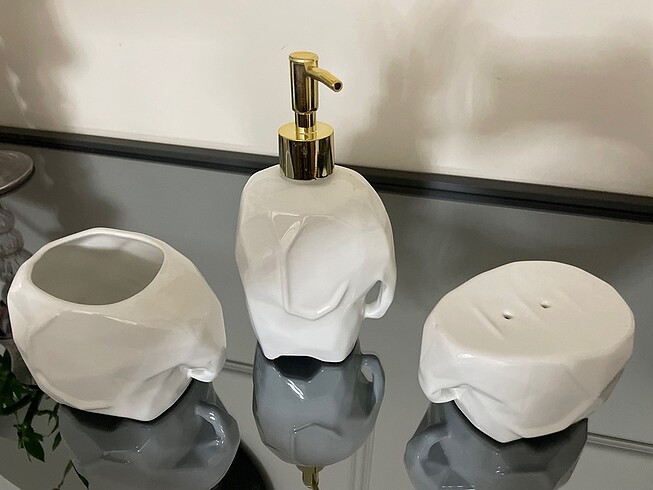 Diğer Banyo takımı 3 lü set Fil figürlü