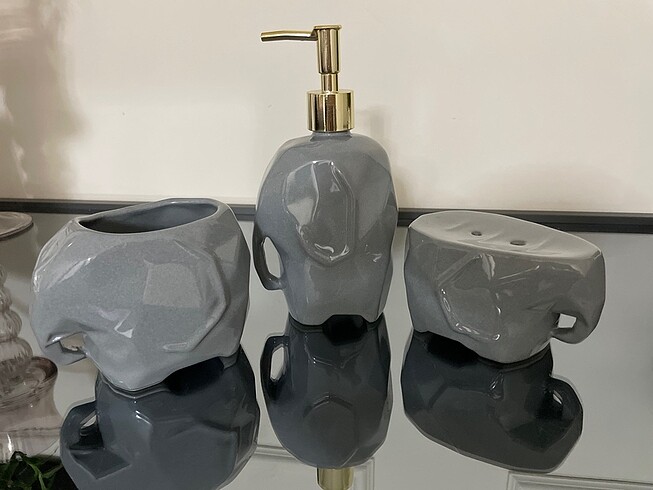 3 lü Banyo seti Fil Figürlü
