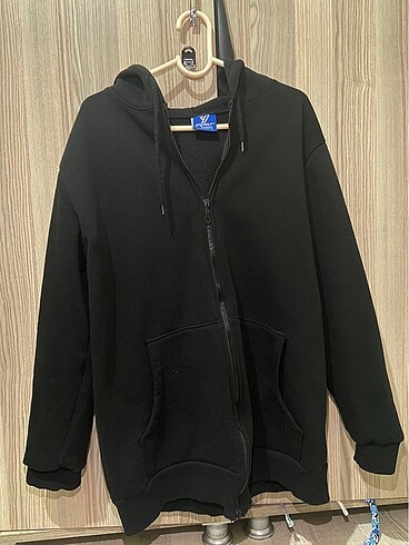 siyah fermuarlı sweatshirt