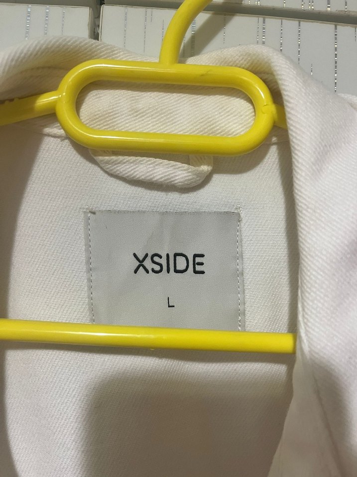 Kadın Beyaz Düğmeli Denim Ceket - Görsel 2