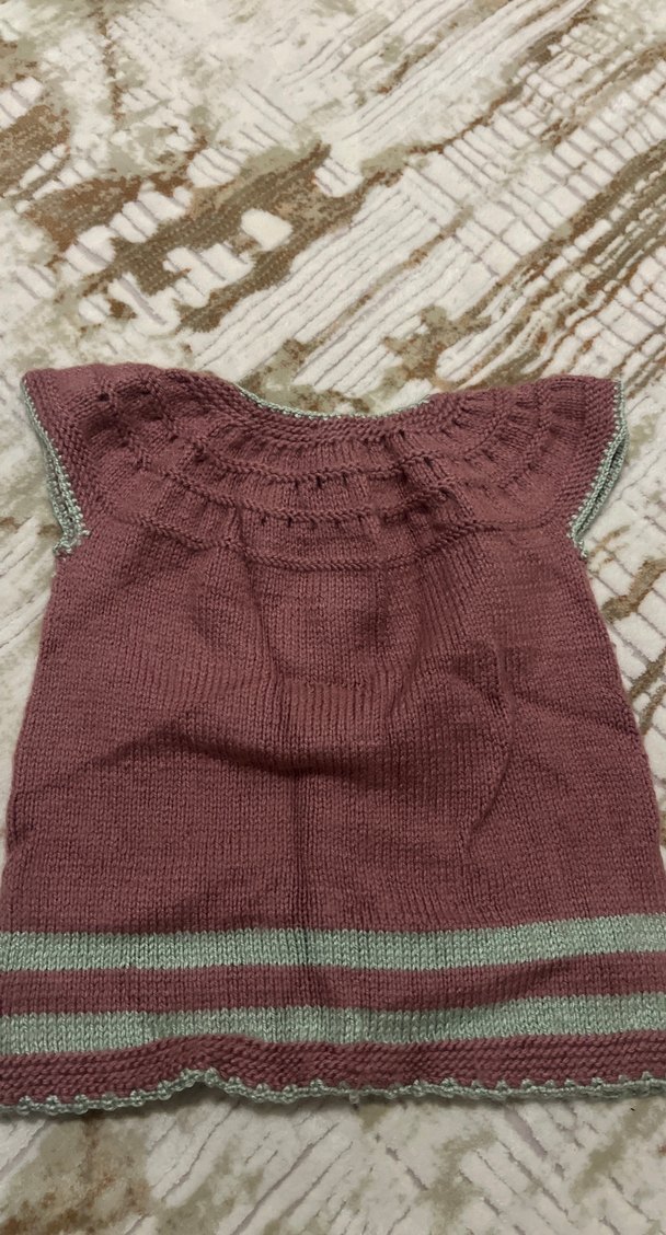 Bordo Örgü Kolsuz Kız Hırka - Görsel 3