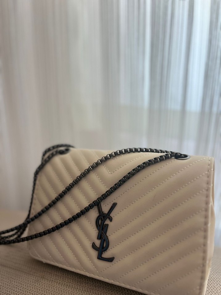 Bej Deri Kadın Omuz Çantası - Görsel 2