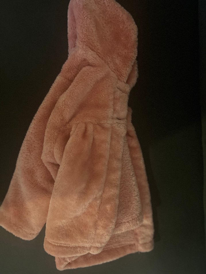 Pembe Peluş Kız Çocuk Ceket - Görsel 3