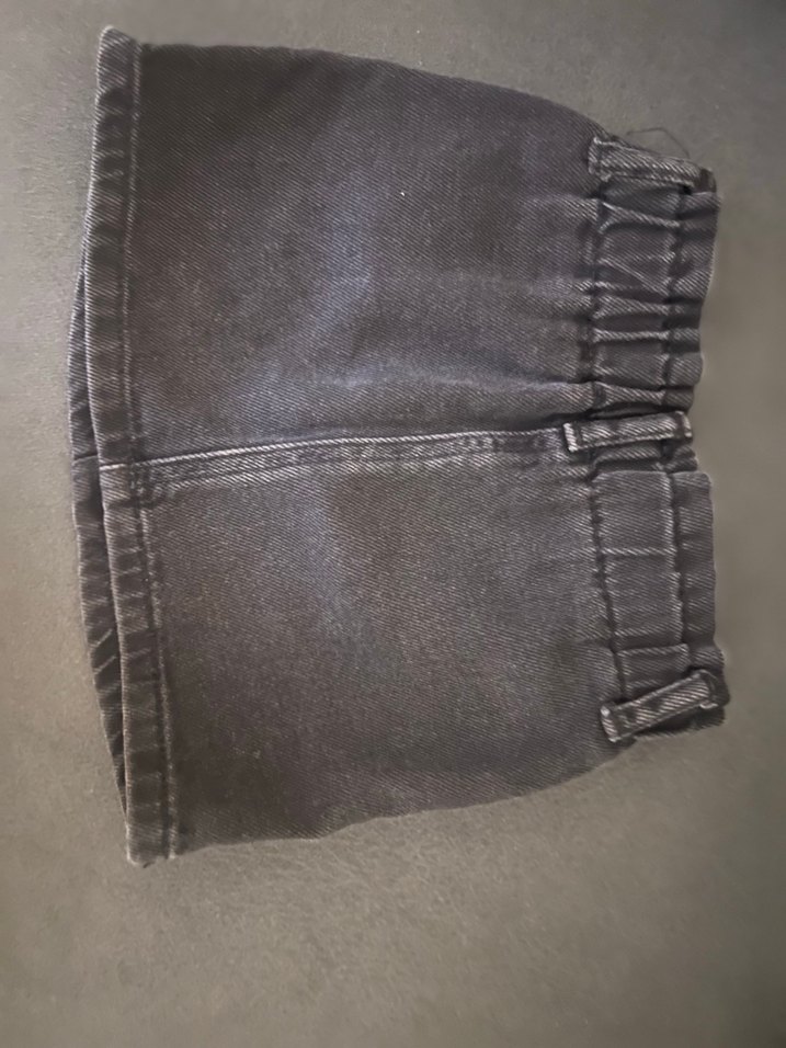 Nakışlı Siyah Kız Çocuk Kot Etek - Görsel 4