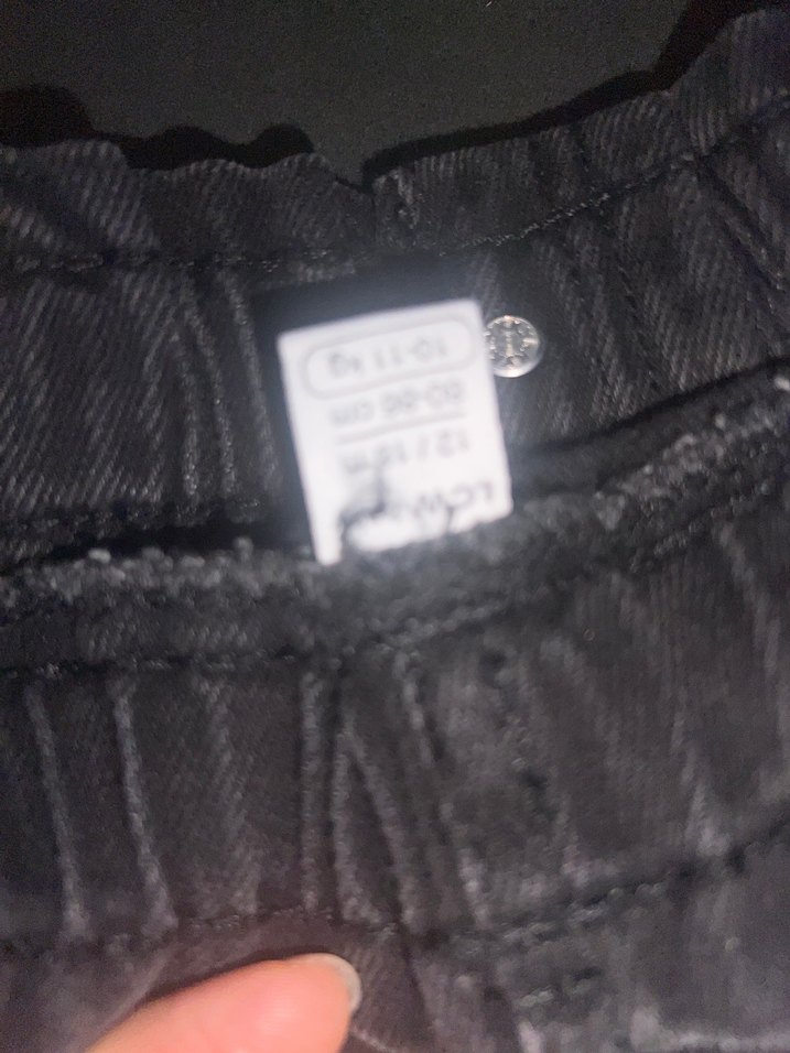 Nakışlı Siyah Kız Çocuk Kot Etek - Görsel 3