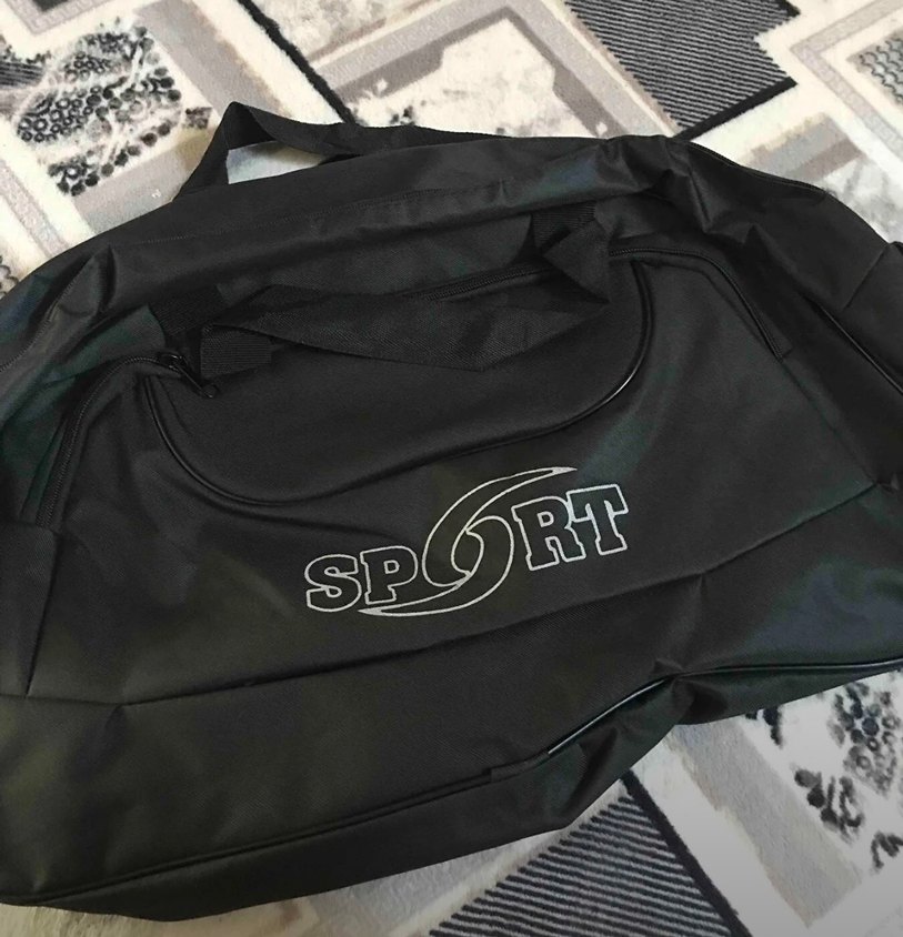Fermuarlı Siyah  Spor Çantası - Görsel 3