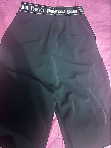 Siyah parlak kumaş pantolon - Görsel 5