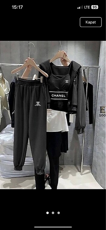 Chanel üçlü takım yeni etiketli sm