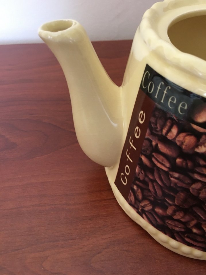 Renkli Baskılı Bej Çaydanlık - Görsel 4