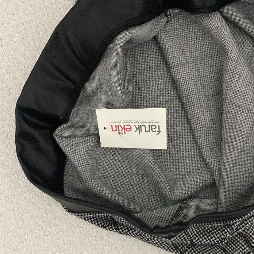 Gri Ekose Midi Pliseli Kadın Etek - Görsel 2