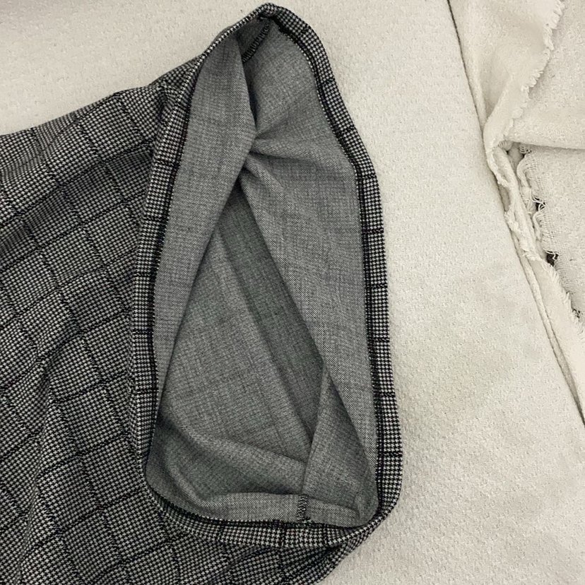 Gri Ekose Midi Pliseli Kadın Etek - Görsel 4