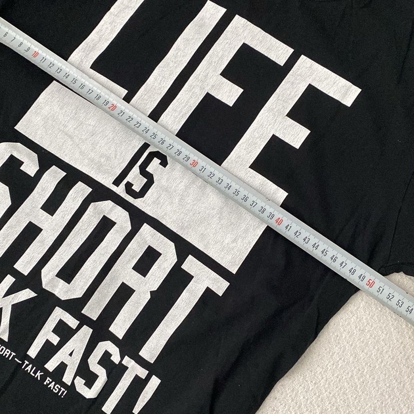 Siyah Baskılı Kısa Kollu  Tişört oversize - Görsel 5