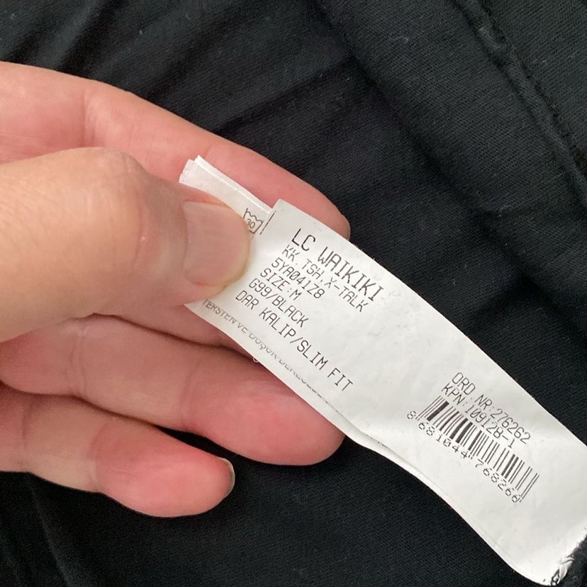 Siyah Baskılı Kısa Kollu  Tişört oversize - Görsel 4