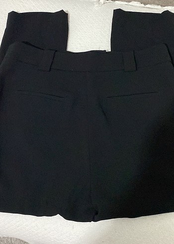 Siyah Midi Kumaş Kadın Pantolon - Görsel 5