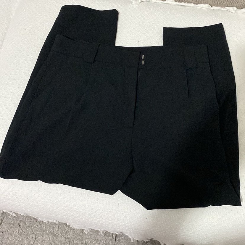 Siyah Midi Kumaş Kadın Pantolon - Görsel 2