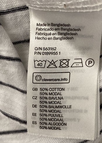 Çizgili Keten Kadın Tişört - Görsel 5