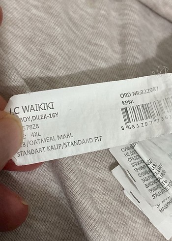 Kadın Gri Kısa Kollu Keten Tişört - Görsel 5