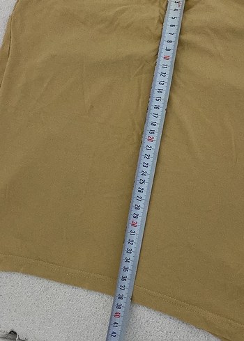 Sarı Keten V Yaka Mini Atlet - Görsel 7