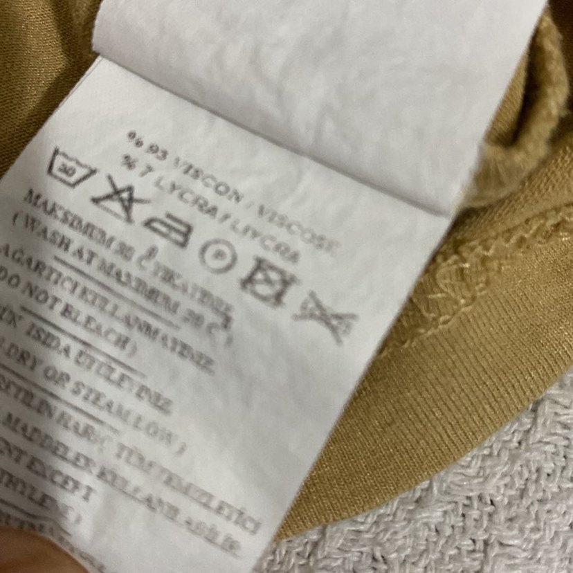 Sarı Keten V Yaka Mini Atlet - Görsel 5