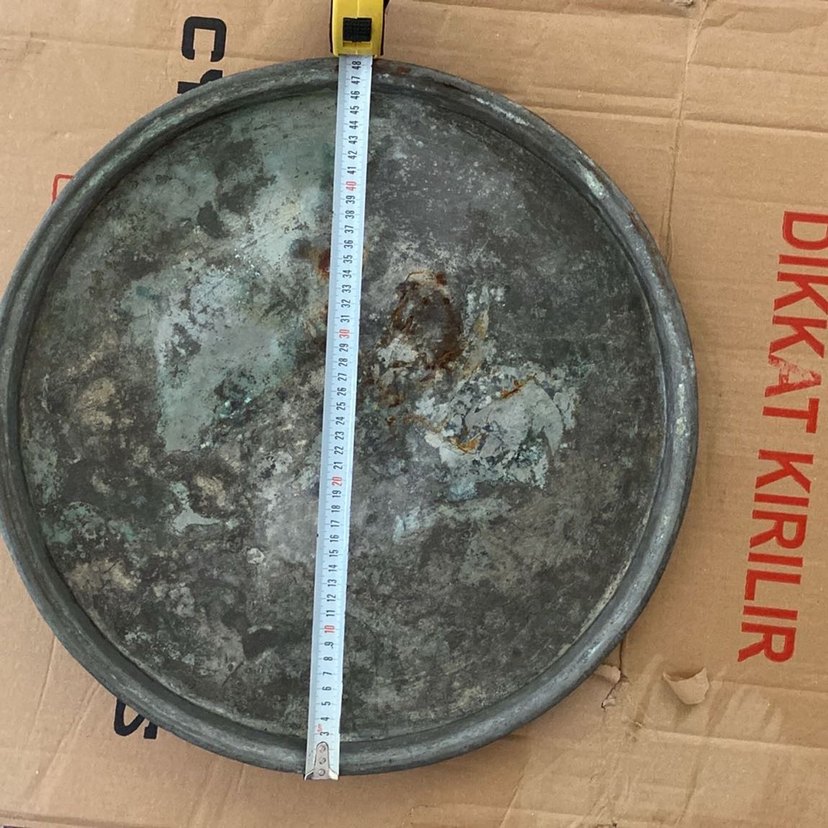 Antika bakır tepsi - Görsel 4