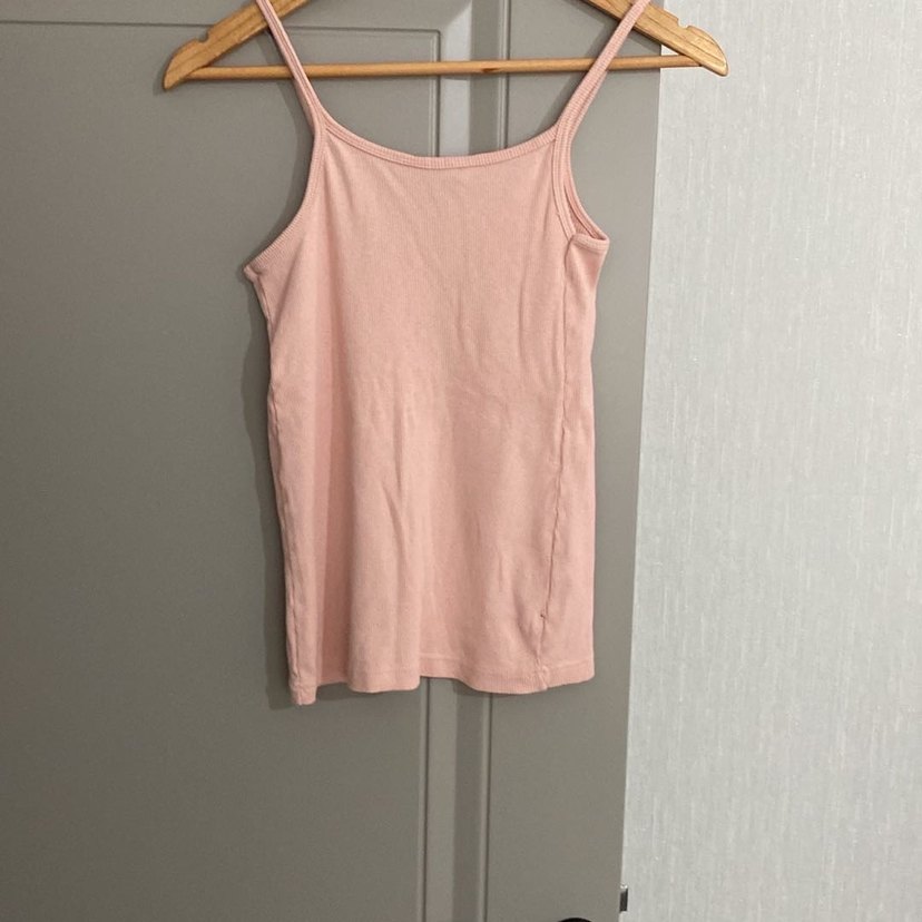 Pembe Keten Fitted Askılı Kadın Atlet - Görsel 3