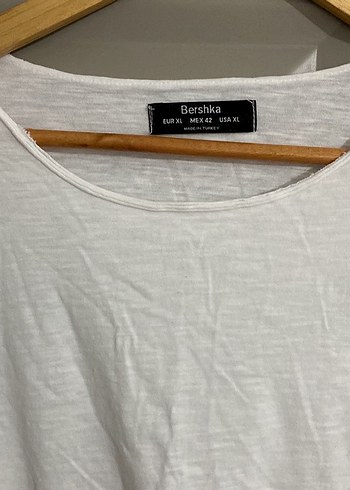 Beyaz Kısa Kollu Tişört oversize - Görsel 2