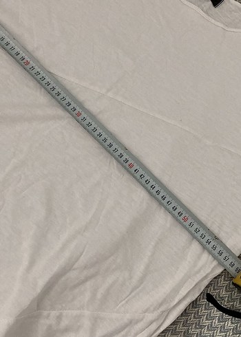 Beyaz Kısa Kollu Tişört oversize - Görsel 7