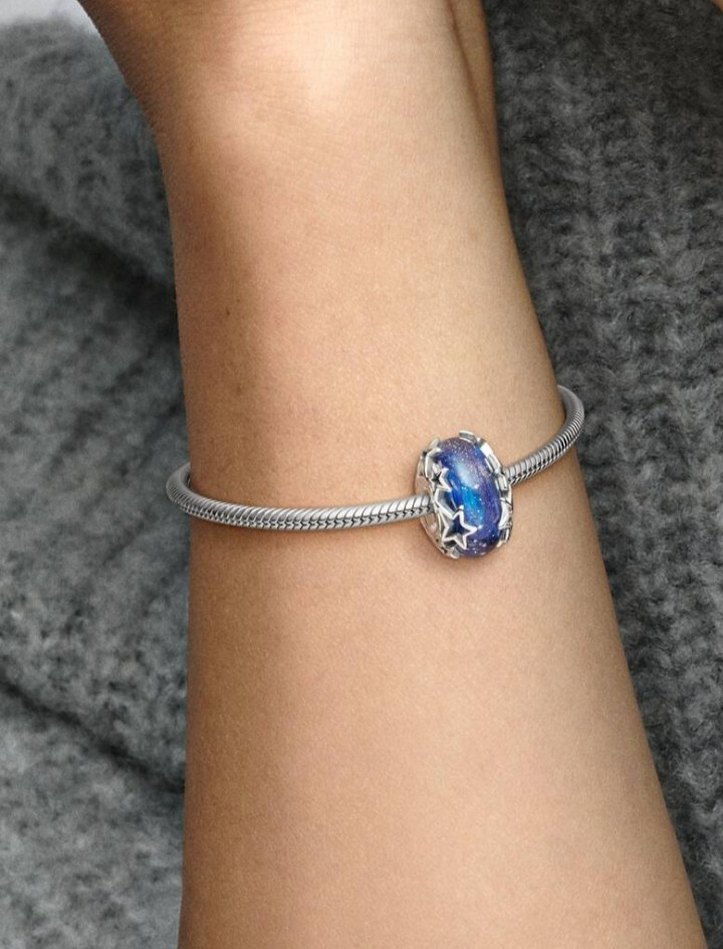 Galaksi Mavisi ve Yıldız Murano Charm - Görsel 4