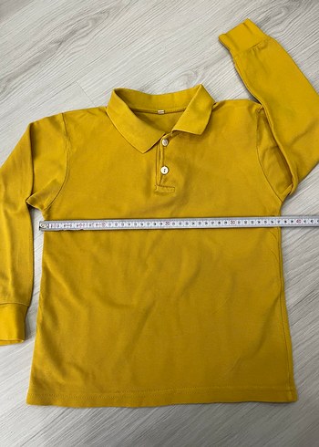 Sarı Uzun Kollu Erkek Polo Tişört - Görsel 5