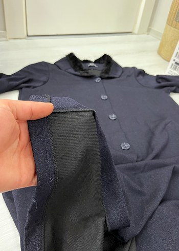 Düğmeli Lacivert Kadın Uzun Kaban - Görsel 5