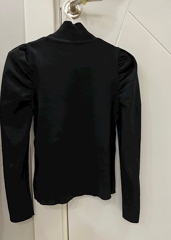 Dik Yaka Prenses Poplin Kol Bluz - Görsel 2