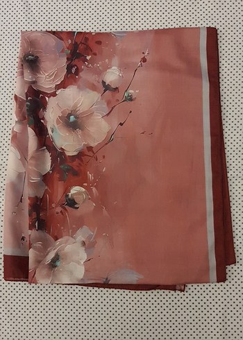 Bordo Çiçek Desenli Kadın sal
