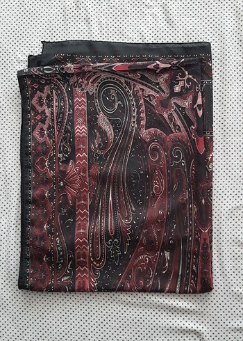 Bordo Desenli Bohem Şal