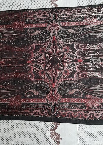 Beden bordo Renk Bordo Desenli Bohem Şal