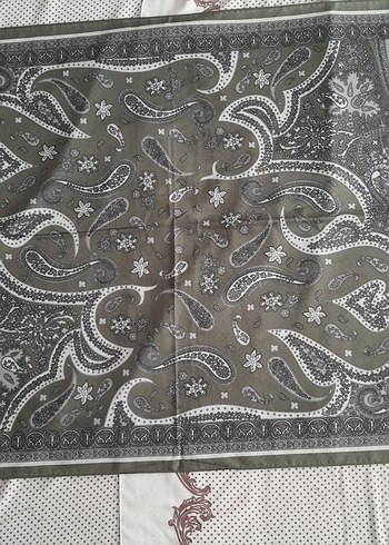  Beden yeşil Renk Gri yeşil Desenli Bohem Şal
