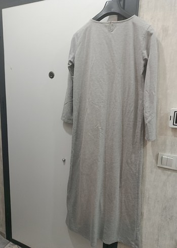 Gri Uzun Kollu Salaş Kadın Elbise LC Waikiki - Görsel 4