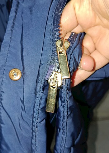 lc Waikiki Lacivert Kadın Uzun Kışlık Mont Kürklü - Görsel 8