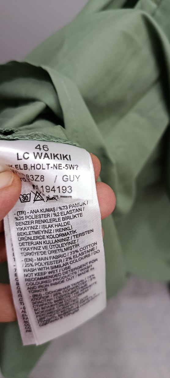 LC Waikiki yeşil  Düğmeli Uzun Kollu Gömlek - Görsel 5