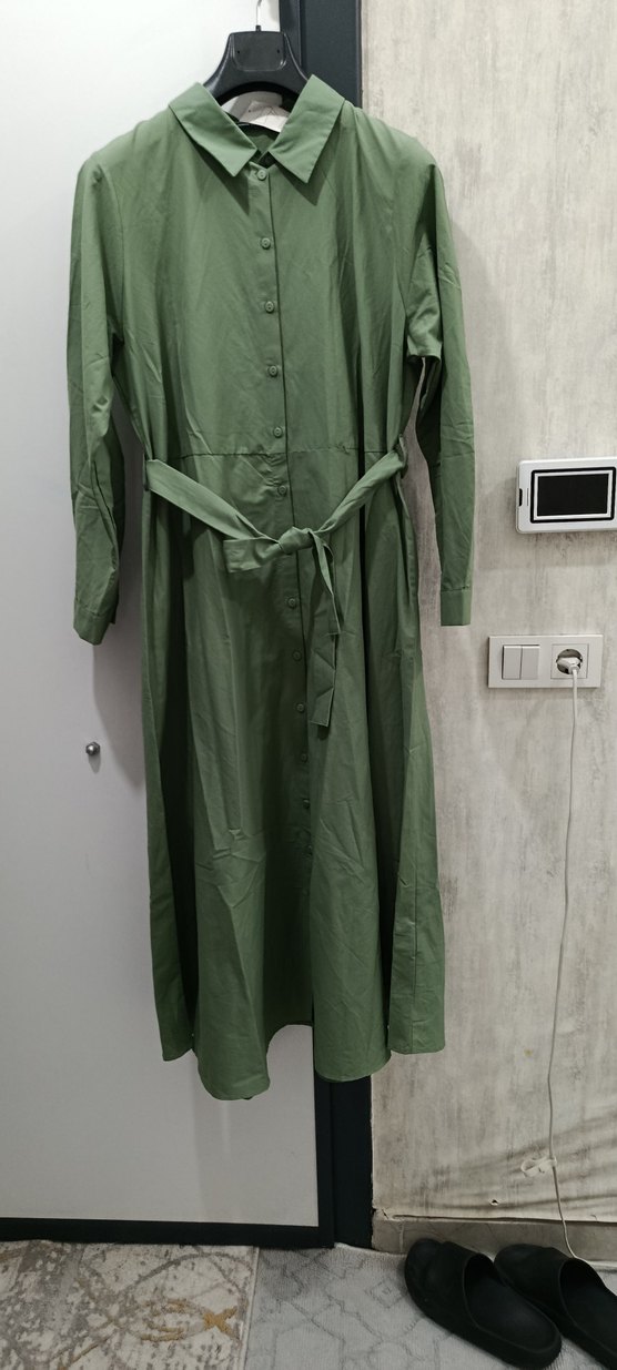 LC Waikiki yeşil  Düğmeli Uzun Kollu Gömlek - Görsel 4