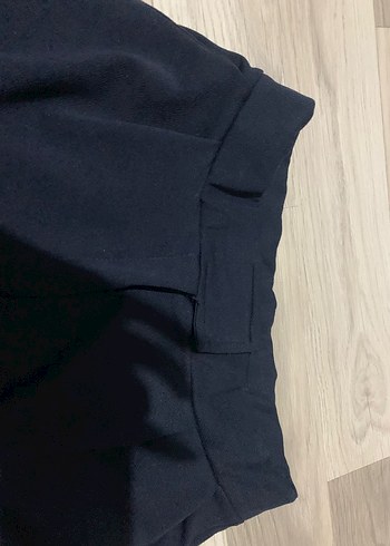 Düğmeli Lacivert Kadın Kumaş Pantolon